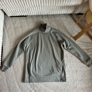 Athleta Cozy Karma Side Zip Funnel Neck Pullover Sweatshirt